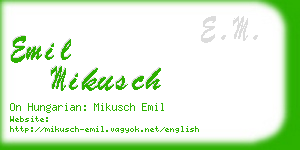 emil mikusch business card